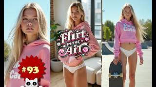 #93 ️ Flirt in the Air | AI ART Lookbook | Cute 19-Year-Old Girl