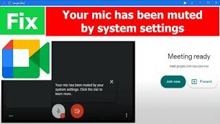Solved: Your Mic Is Muted By Your System Settings Google Meet | How to Unmute mic in system settings