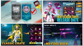 Finally  M4 Glacier & Akm Glacier In Classic Crate | M4 Fool Release Date | Bonus Challenge in bgmi