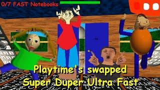 Playtime's swapped basics 1 4 3 decompile Super Duper Ultra Fast (Baldi's Basics Mod)