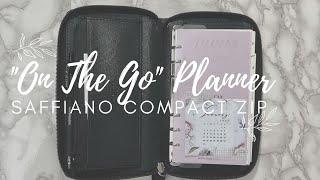 Saffiano Compact Zip Setup | "On The Go" Planner | Filofax Personal Planner