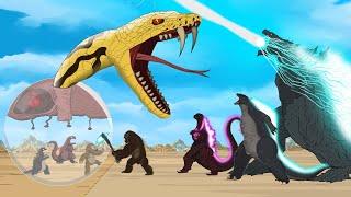 Rescue GODZILLA & KONG From Evolution of PYTHON: The Battle Against Digestive System - FUNNY CARTOON