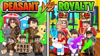 ROYAL Family VS PEASANT Family In Adopt Me! (Roblox Adopt Me)