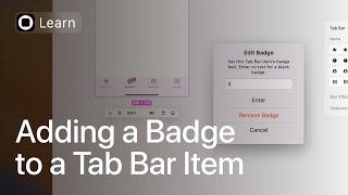 Adding a Badge to a Tab Bar Item