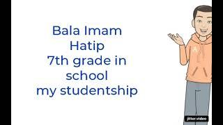 English Introduction video of our --Bala Anatolian Imam Hatip High School-- Student Murat Can.