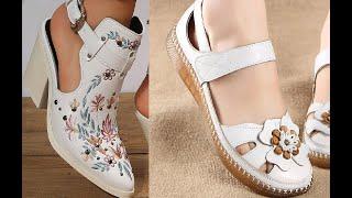 2023 LATEST FASHION WHITE OFFICE STYLE  FOOTWEAR NEW APPEALING COMFY SHOE DESIGNS||#sbleo