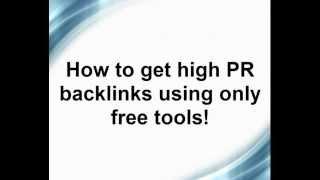 High PR backlinks tutorial