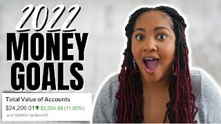 OUR 2022 MONEY GOALS + REFLECTING ON OUR 2021 MONEY GOALS! Did we actually save/invest $50,000? 