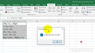 Subscript All Numbers In Chemical Equations Correctly In Excel