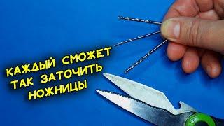 Ножницы как НОВЫЕ. Как заточить ножницы. Самый простой способ. Каждый так сможет