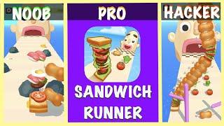 NOOB vs PRO vs HACKER in Sandwich Runner