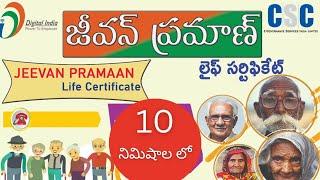 How to generate Jeevan pramaan certificate in CSC Portal #jeevanpramaan #csc #telugu