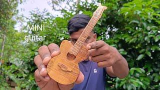 guitar  miniature making in Malayalam by kk 4 tech