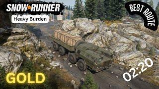 SnowRunner | Heavy Burden | Best Route | GOLD