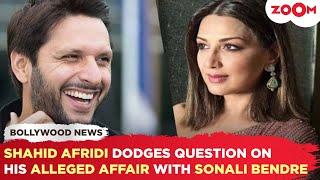 Shahid Afridi AVOIDS answering questions on his alleged AFFAIR with actress Sonali Bendre