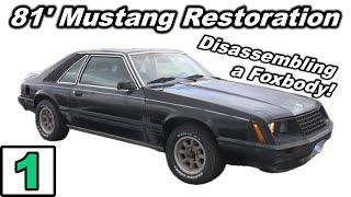 1981 Mustang Restoration Part 1 - Tearing Down A Foxbody!