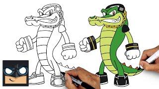 How To Draw Vector the Crocodile | YouTube Studio Art Tutorial