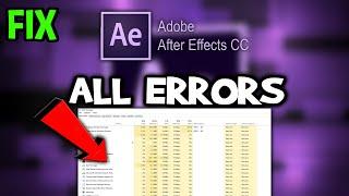 Adobe After Effects – How to Fix All Errors – Complete Tutorial