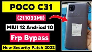 Poco C31 Frp bypass | Poco C31 (211033MI) Google Account Remove New method