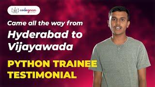 Sri Kalyan Reddy Testimonial | Python Trainee | Codegnan IT Solutions