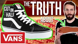 I cut Vans SK8 Hi in half to see what's inside