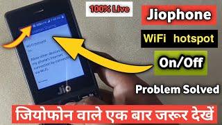 Jiophone Hotspot Problem Solution 100%!!Jiophone New Update Today!!Technical Mohit Shukla!!