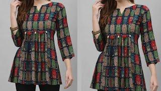 बीलकुल नये तरीके से बनाए pleted yock top cutting and stitching / pleted yock tunic top