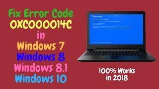 Fix Error Code 0XC000014C in Windows 10, 8.1, 8, 7