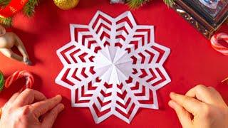 ️ How to Make a Paper Snowflake Easy and Quick ️️ Winter Craft DIY Tutorial