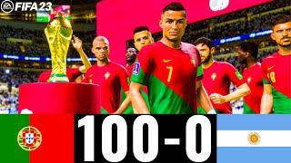 FIFA 23 - PORTUGAL 100-0 ARGENTINA | FIFA WORLD CUP FINAL QATAR 2022 | PS5 4K GAMEPLAY