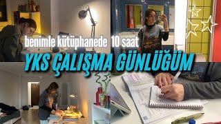 SABAH 5 TE UYANIP KÜTÜPHANEDE GEÇİRDİĞİM 10 SAAT ️ | YKS ÇALIŞMA GÜNLÜĞÜM 12 