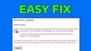 How To Fix Windows Update 0x80070002 Error Code (The System Cannot Find The File Specified)