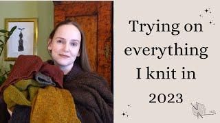 Everything I knit in 2023 + try on! Fabel Knitwear, Anna Sjösvärd, Jessie Maed Designs ++