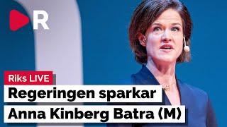 Just nu: Regeringen sparkar Anna Kinberg Batra (M)