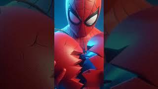 Sad  Spider-Man holding ️ Heart #spiderman #romantic #ytshorts #1million