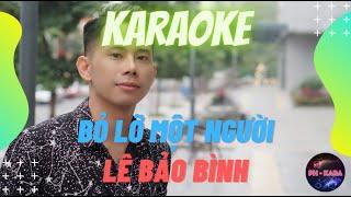 Karaoke | Bỏ Lỡ Một Người - Lê Bảo Bình | Beat chuẩn