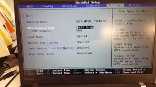 Lenovo BIOS setup