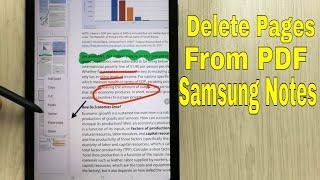 How to Delete Page in PDF File | Remove Pages from PDF Using Samsung Notes