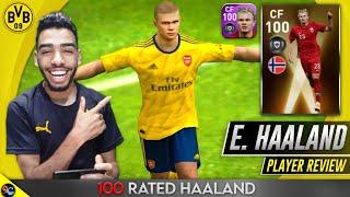 HAALAND 100 RATED REVIEW  the beast himself  pes 2021 mobile