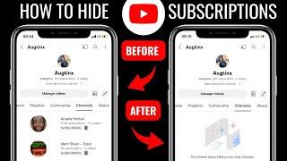 How to hide subscriptions on YouTube channel 2023 | Keep subscriptions private