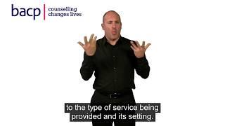 Ethical Framework for the Counselling Professions BSL