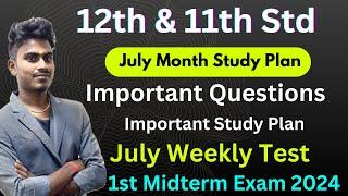 12th & 11th Weekly Study Plan - 1st Midterm Exam 2024 | Important Questions & Study Plan | Test