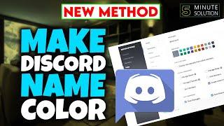 How to make/change Discord name color 2024