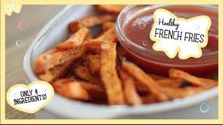 Healthy French Fries! Only 4 Ingredients! Collaboration with TheKitchyKitchen!