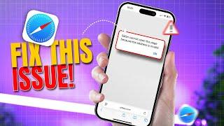 How to Fix Safari 'Cannot Open the Page Because the Address is Invalid' on iPhone