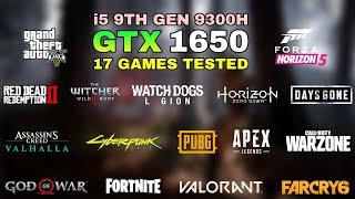 GTX 1650 Laptop + i5-9300H | Test in 17 Games in 2022