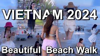 Beach Walk  Walking on Vietnam Beach in Vung Tau Vietnam 2024