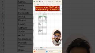 Don't Sort in Excel Manually‼️Instead Use Automation Trick #exceltips #exceltricks #shorts #excel