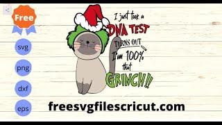 Free Cat Svg, Christmas Cat Svg, Grinch Svg, Christmas Svg