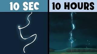 Animating Lightning in 10 Seconds vs 10 Hours